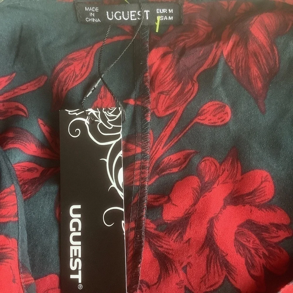 NEW Women Dress V Neck Floral Mini Party Dress M - Picture 10 of 14